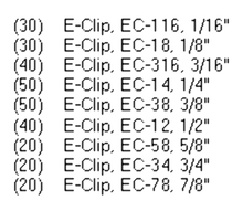 B1SB8 E-CLip Assortment Fits Sunbelt Ag Apps