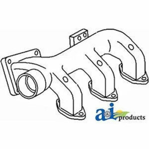166871A Manifold, Exhaust (Front) Fits White/ Oliver/ Mpl Moline 2-135 2-155
