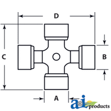 BP41210 Cross & Bearing Kit Fits Bush Hog Land Pride