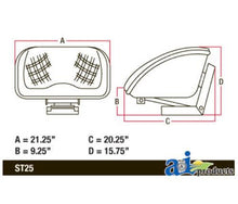 BS100BL Bucket Seat Black Fits Several