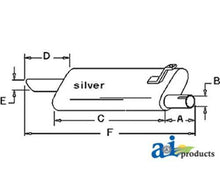 C5NN5230AH Muffler Fits Ford
