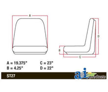 CS133-1V Hi Back Seat Black Fits Several