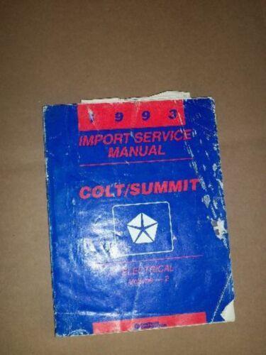 1993 Chrysler Dodge Colt Summit Service Manual