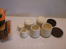 (6) Misc Everbilt Off-White Rubber Leg Tips/Caps - 7/8"/1 1/4"/ 1 1/2"/ 1 3/4"