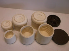 (6) Misc Everbilt Off-White Rubber Leg Tips/Caps - 7/8"/1 1/4"/ 1 1/2"/ 1 3/4"