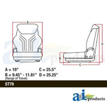 MSG95GGRC-ASSY Seat Assy Matrix Cloth Fits Several