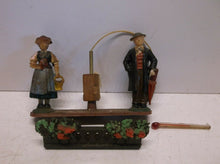 Antique Plastic Spin Flower Girl Trellis & Umbrella Man