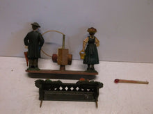 Antique Plastic Spin Flower Girl Trellis & Umbrella Man