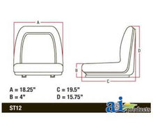 TMS444YL Seat Michigan Style Yellow Fits Several