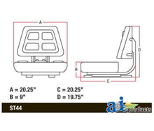 W300BL Back w/Arms Black Fits Several