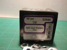 Midwest Fastener Lot Of 180 1/4 Zinc Split Lock Washers