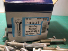 Midwest Fastener Lot Of 140 1/4 - 28 x 2 Fine Hex Cap Grade 5 Bolt