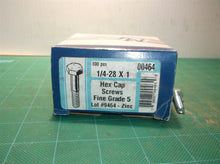 Midwest Fastener Lot Of 100 1/4 - 28 x 1 Fine Hex Cap Grade 5 Bolt