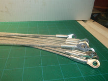 Lot Of 10 17 Inch Braided Coated Cables With Ring Terminals