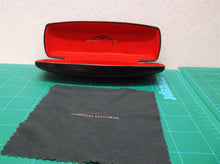 Black Angelo Futuro Hard Eye Glass Case With Cleaning Cloth