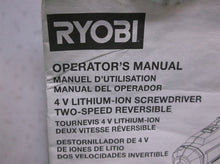 Ryobi HP44L Quick Turn 4.0V Screwdriver Manual Only