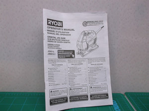 JS651L & JS651L1 Ryobi 120V Corded Variable Speed Orbital Jigsaw Manual Only