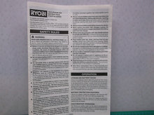 p102/p105 Ryobi Battery Pack Manual Only