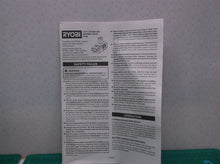 p107/p108 Ryobi Battery Pack Manual Only