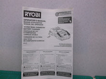 P117 Ryobi Battery Charger 18V NiCad, Lithium, One+ Manual