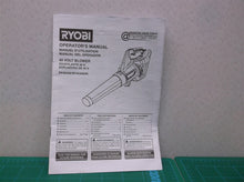 Ryobi 40406 RY40406VN RY40406VNM Blower - Operator's Manual Only