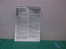 Ridgid 18v Lithium-Ion Battery Pack R840083, 840085, 840086, 840087 Manual Only