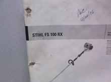 Stihl FS100RX Trimmer Owners Manual