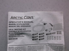 Operators Manual For Arctic Cove 3/8 Misting Kit