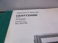 Craftsman 351.233780 Planer Owners Instruction Manual
