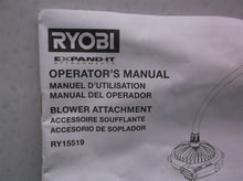 RY15519 Ryobi Curved Shaft Blower Attachment Manual Only