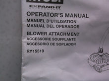 RY15519 Ryobi Curved Shaft Blower Attachment Manual Only