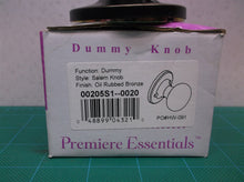 Premiere Essentials Oil-Rubbed Bronze Half-Dummy Door Knob