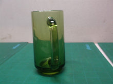 Vintage Green Glass Beer Stein/Root Beer Mug Avocado Green Heavy