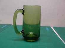 Vintage Green Glass Beer Stein/Root Beer Mug Avocado Green Heavy