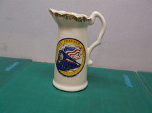 Vintage American Freedom Train Gold Ceramic Souvenir Creamer Pitcher