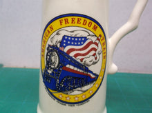 Vintage American Freedom Train Gold Ceramic Souvenir Creamer Pitcher