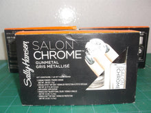 (3) Sally Hansen Salon Chrome 5 Piece Gel Nail Polish Kit Gunmetal Gris Metallise