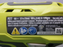 Ryobi P277 18 Volt 1/2" Li-Ion Cordless Driver Drill (Tool Only) SN CS19105D090274