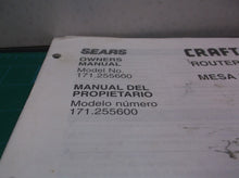 Craftsman Router Table Model 171.255600 User's Manual Only