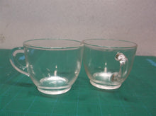 2 Federal Glass Pressed Clear Snack Punch Cup Vintage Glassware