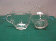 2 Federal Glass Pressed Clear Snack Punch Cup Vintage Glassware