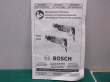 Bosch RS325 & RS428 Reciprocating Saw Operating Instruction Manual Only