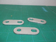 Lot Of 3 Oval Mounting Brackets With One Elongated Hole 60mm x 25mm x 3mm