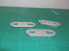Lot Of 3 Oval Mounting Brackets With One Elongated Hole 60mm x 25mm x 3mm