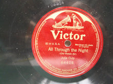 JULIA CULP-All Through The Night (1914) VICTOR 10" 78 RPM One-Sided Single 64414