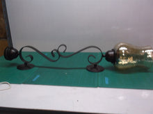 Lot of 2 wall mount candle holders with 1 globe