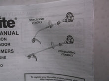 Operators manual only for a Homelite 26cc string trimmer ut26csl3emc ut26ssl3emc