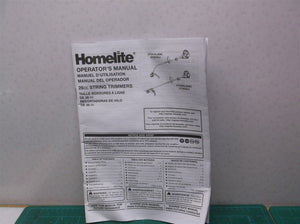 Operators manual only for a Homelite 26cc string trimmer ut26csl3emc ut26ssl3emc