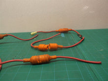 lot of 5 fusible links with rubber boot of assorted length wires