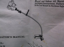 Weed Eater LT17 Gas Trimmer manual only